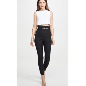 Alexander Wang Stretch Twill Logo Leggings